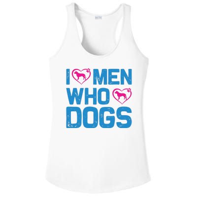 I Love Man Who Loves Dogs Ladies PosiCharge Competitor Racerback Tank