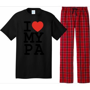 I Love My Pa Family Matching Valentines Day Gift Pajama Set