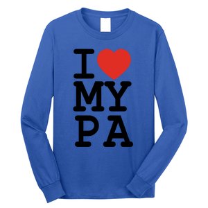 I Love My Pa Family Matching Valentines Day Gift Long Sleeve Shirt