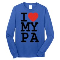 I Love My Pa Family Matching Valentines Day Gift Long Sleeve Shirt