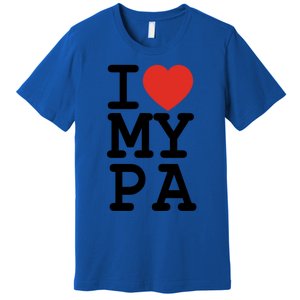 I Love My Pa Family Matching Valentines Day Gift Premium T-Shirt