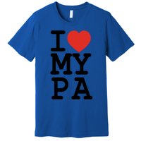 I Love My Pa Family Matching Valentines Day Gift Premium T-Shirt