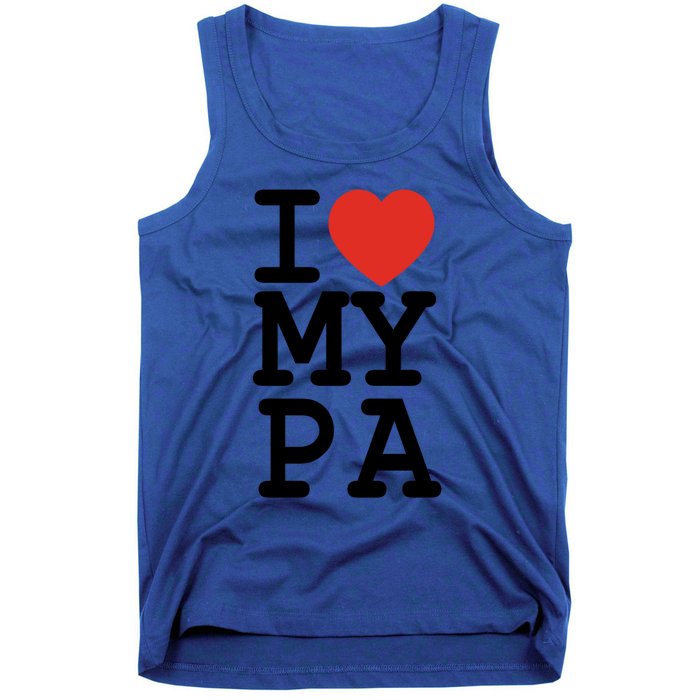 I Love My Pa Family Matching Valentines Day Gift Tank Top