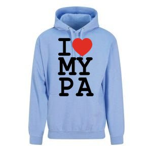 I Love My Pa Family Matching Valentines Day Gift Unisex Surf Hoodie