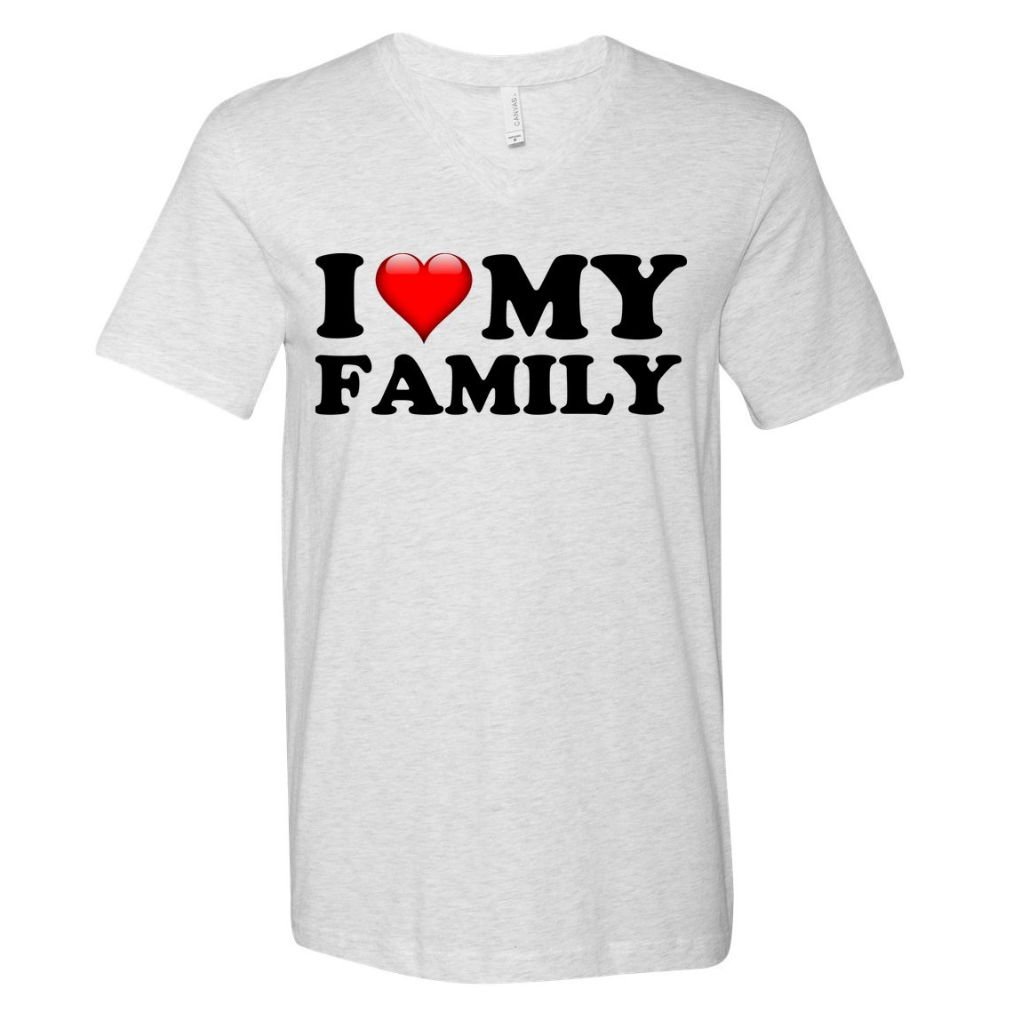 I Love My Family V-Neck T-Shirt
