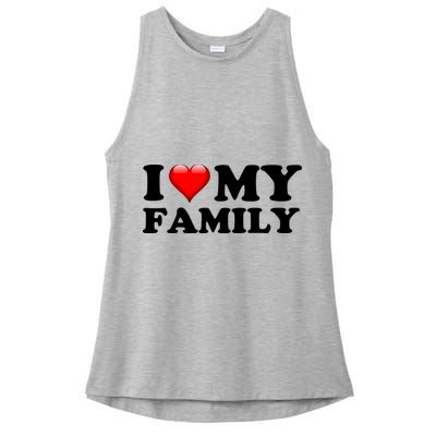I Love My Family Ladies PosiCharge Tri-Blend Wicking Tank