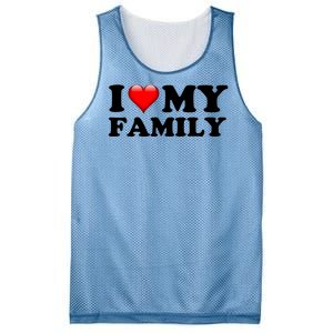 I Love My Family Mesh Reversible Basketball Jersey Tank