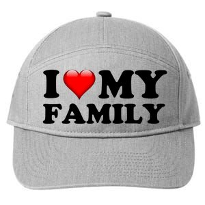 I Love My Family 7-Panel Snapback Hat