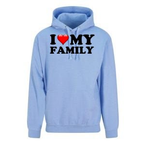 I Love My Family Unisex Surf Hoodie