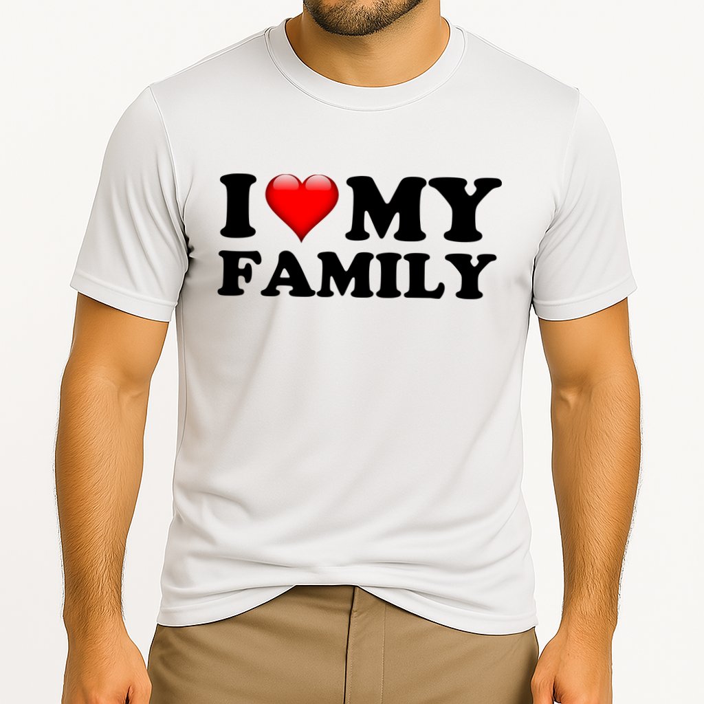 I Love My Family Cooling Performance Crew T-Shirt