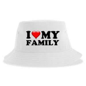 I Love My Family Sustainable Bucket Hat