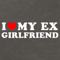 I Love My EX Girlfriend I Heart My Ex Girlfriend GF Cotton Canvas Backpack