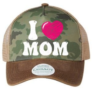 I Love My Mom Valentine's Day Mother's Day For Mother Mommy Gift Legacy Tie Dye Trucker Hat