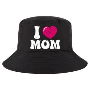 I Love My Mom Valentine's Day Mother's Day For Mother Mommy Gift Cool Comfort Performance Bucket Hat