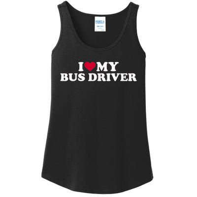 I Love My Bus Driver Ladies Essential Tank