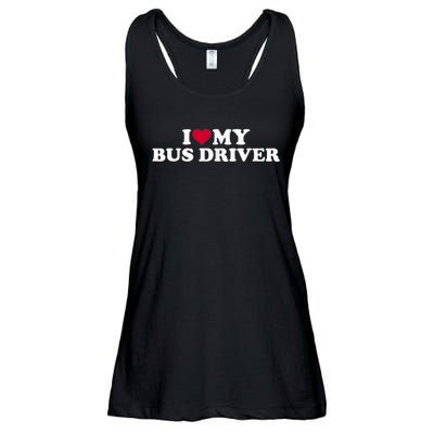 I Love My Bus Driver Ladies Essential Flowy Tank