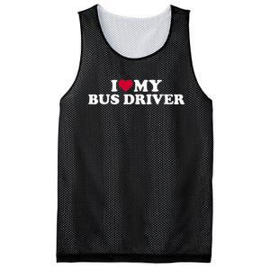 I Love My Bus Driver Mesh Reversible Basketball Jersey Tank