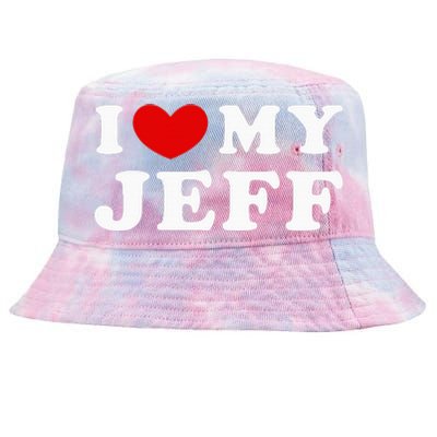 I Love My Jeff Tie-Dyed Bucket Hat