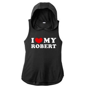 I Love My Robert Ladies PosiCharge Tri-Blend Wicking Draft Hoodie Tank