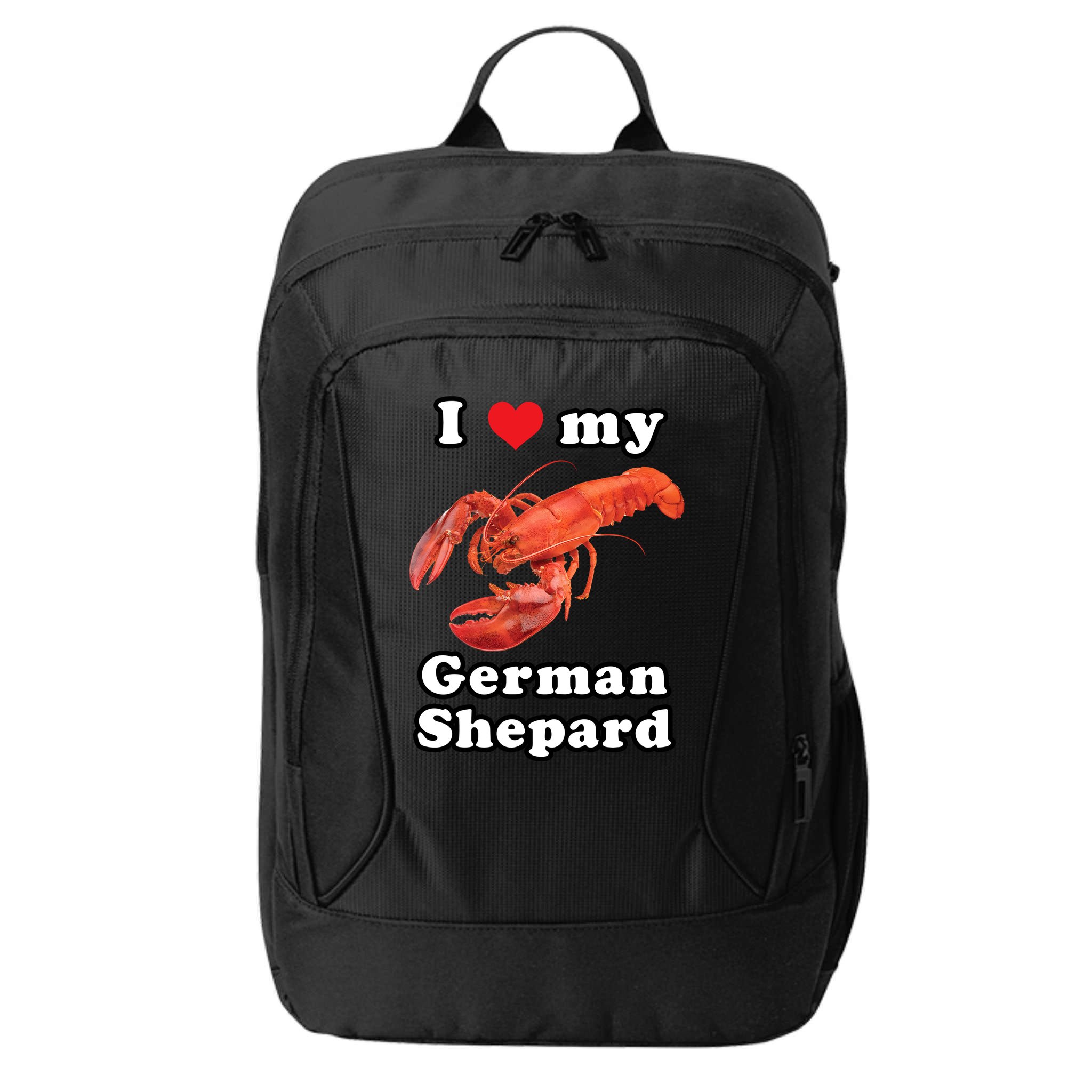 I Love My German Shepard Lobster City Backpack