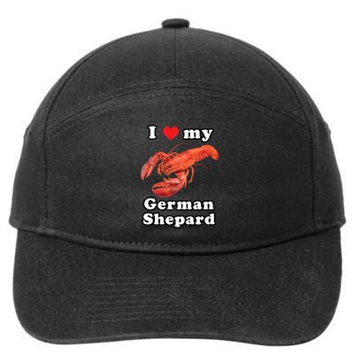 I Love My German Shepard Lobster 7-Panel Snapback Hat
