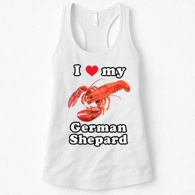 I Love My German Shepard Lobster Womens Tank Top