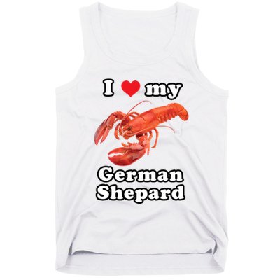 I Love My German Shepard Lobster Tank Top