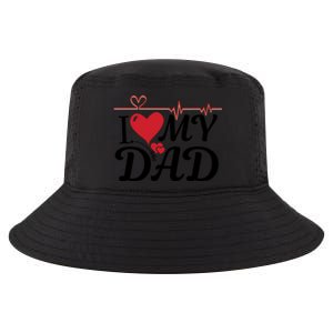 I Love My Dad I Heart Hot Dads 2023 And Moms Adorable Cute Gift Cool Comfort Performance Bucket Hat