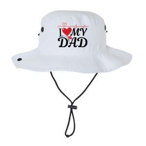 I Love My Dad I Heart Hot Dads 2023 And Moms Adorable Cute Gift Legacy Cool Fit Booney Bucket Hat