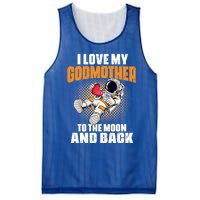 I Love My Godmother To The Moon And Back Mom Mommy Cool Gift Mesh Reversible Basketball Jersey Tank