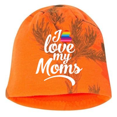 I Love My Moms Gift Lgbtq+ Son Or Daughter Gift I Have 2 Moms! Gift Kati - Camo Knit Beanie