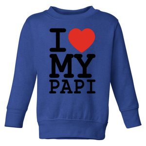 I Love My Papi Family Matching Valentines Day Gift Toddler Sweatshirt