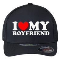 I Love My Boyfriend I Heart My Boyfriend Flexfit Unipanel Trucker Cap