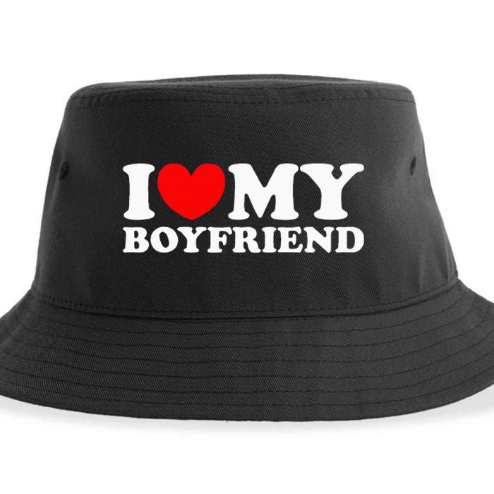 I Love My Boyfriend I Heart My Boyfriend Sustainable Bucket Hat