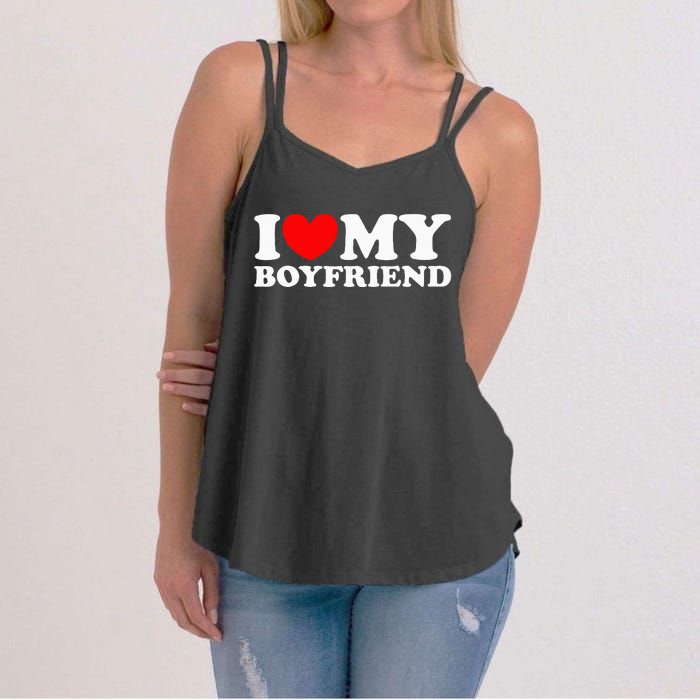 I Love My Boyfriend I Heart My Boyfriend Women's Strappy Tank