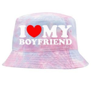 I Love My Boyfriend I Heart My Boyfriend Tie-Dyed Bucket Hat