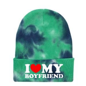 I Love My Boyfriend I Heart My Boyfriend Tie Dye 12in Knit Beanie