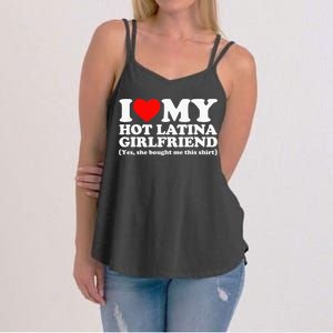 I Love My Hot Latina Girlfriend I Heart My Hot Latina Women's Strappy Tank