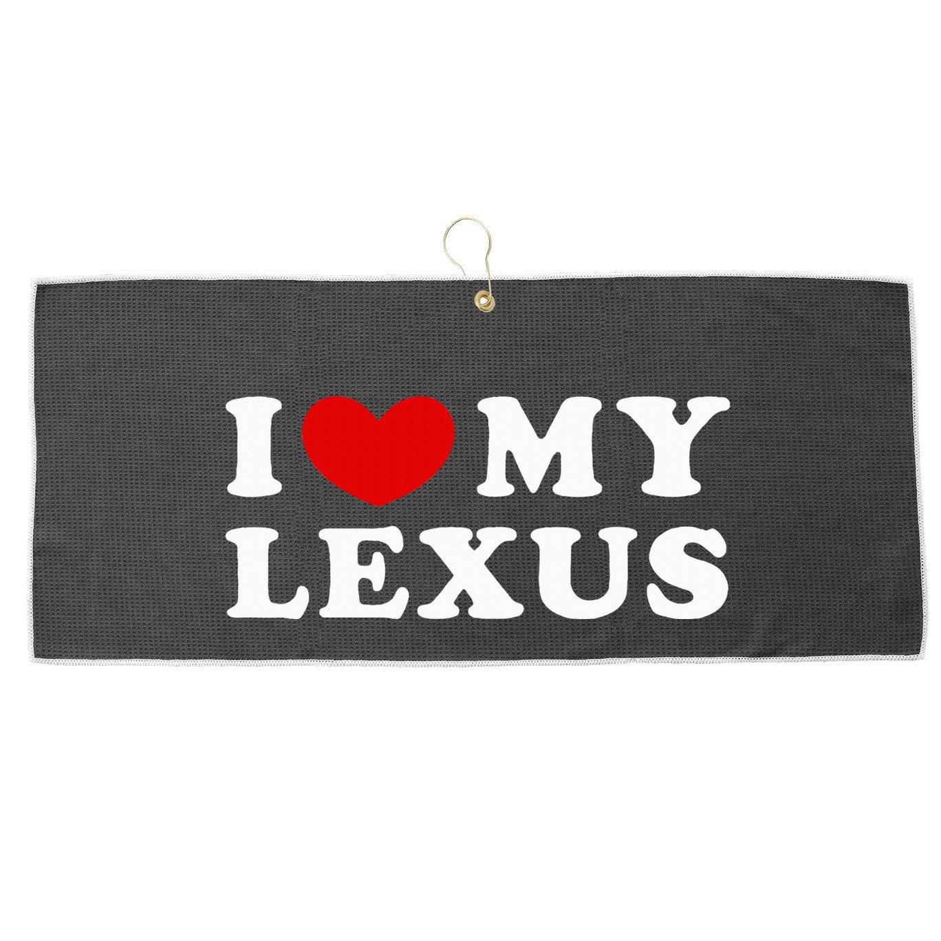 I Love My Lexus Large Microfiber Waffle Golf Towel