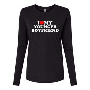 I Love My Younger Boyfriend Womens Cotton Relaxed Long Sleeve T-Shirt