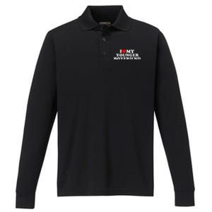 I Love My Younger Boyfriend Performance Long Sleeve Polo