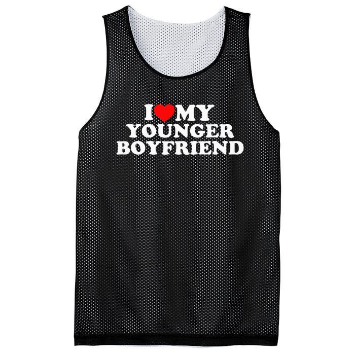 I Love My Younger Boyfriend Mesh Reversible Basketball Jersey Tank