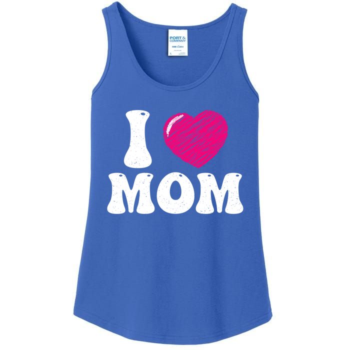 I Love My Mom Valentine's Day Mother's Day For Mother Mommy Gift Ladies Essential Tank