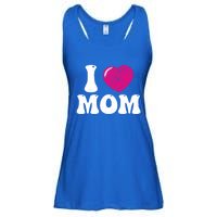 I Love My Mom Valentine's Day Mother's Day For Mother Mommy Gift Ladies Essential Flowy Tank