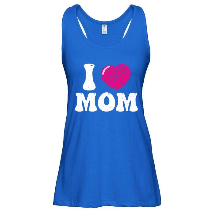 I Love My Mom Valentine's Day Mother's Day For Mother Mommy Gift Ladies Essential Flowy Tank