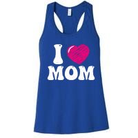 I Love My Mom Valentine's Day Mother's Day For Mother Mommy Gift Women's Racerback Tank