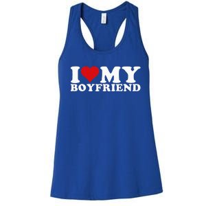 I Love My Boyfriend Bf I Heart My Boyfriend BF Women's Racerback Tank