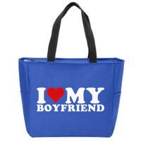 I Love My Boyfriend Bf I Heart My Boyfriend BF Zip Tote Bag