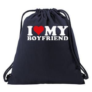 I Love My Boyfriend Bf I Heart My Boyfriend BF Drawstring Bag