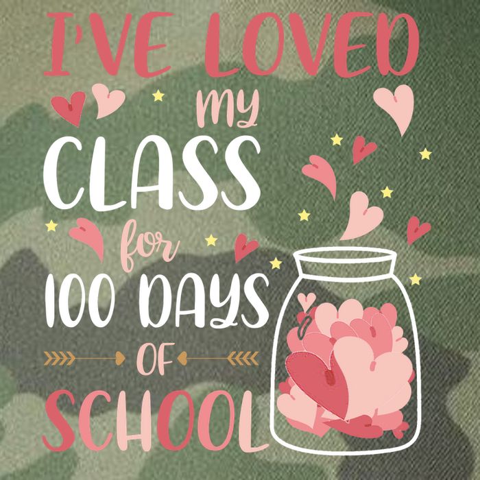 I've Loved My Class For 100 Days Of School Valentines Legacy Tie Dye Trucker Hat